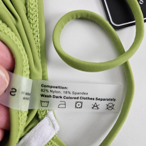 Zaful Womens 2 Piece Tie Front Cheeky Bikini Set Size S Sexy Beach Pool Vacation - Picture 12 of 12